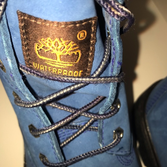 Timberland Waterproof 6-Inch Evening Blue Boots - Picture 6 of 8